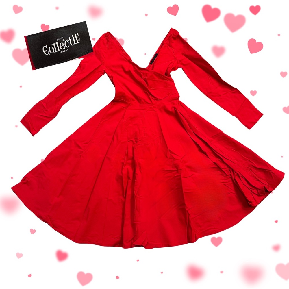 Collectif Trixie Red Swing Dress